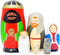 Nesting Doll Holy Family - The Nativity Family Wooden Nesting Dolls Matryoshka Figurines - Set of 5 Dolls (Brown)