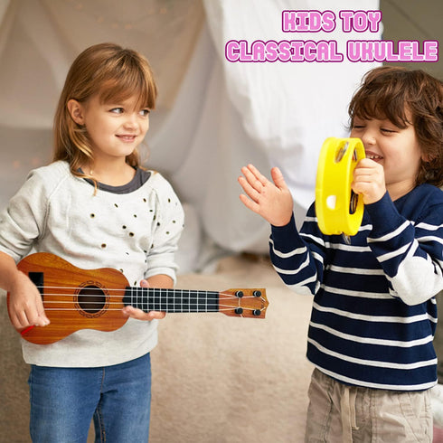 Kids Toy Ukulele Guitar, 17-Inch 4 String Mini Guitar, Educational Musical Instrument for Toddlers