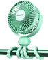 Gaiatop Mini Portable Stroller Fan, Battery Operated Small Clip on, Detachable 3