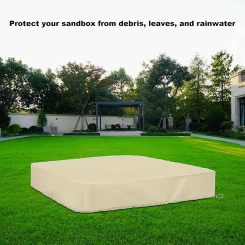 Hoypeyfiy (71 71 inch) Sandbox Sandpit Cover, Kids Sandbox Cover for Sand and Toys Protection, Square Sandbox
