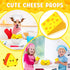 Libima 24 Pcs Cheese Stress Toys Bulk Fake Cheese Party Favors Foam Squeeze Stretchy Food Stress Ball Miniature Block