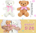 Kathfly 12 Pcs Valentines Small Stuffed Bears - 10 Inch Mini Plush Bears with Ribbon Bow Gift Set
