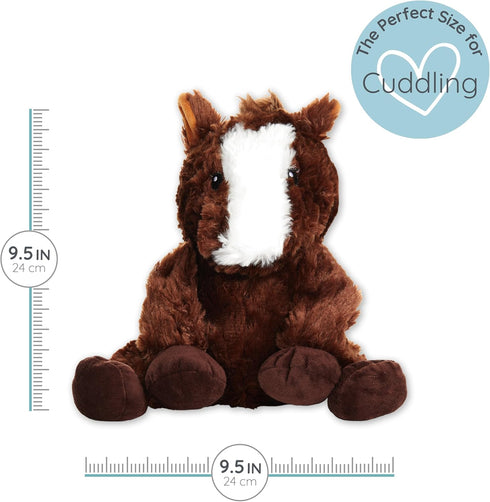 1i4 Cozy Group Harry the Horse - Microwavable & Weighted Plush Stuffed Animal - Heated Plushie for Warmth - Cute, Soft