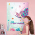 WERNNSAI Pin The Tail on The Mermaid Game - Mermaid Party Decorations with 21'' x 28'' Poster & 24 Pcs Tail Stickers