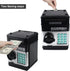 Electronic Piggy Bank Code Lock for Kids Baby Toy, Mini ATM Safe Coin Cash Banks Real Money Saving Box with Password, Auto Money Scroll for Children,Boys Girls Birthday Gift (Black)