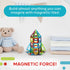 Discovery 100-Piece 3D Magnetic Tile Set, Educational STEM Toy, Construction Building Block Creativity Kit, Safe