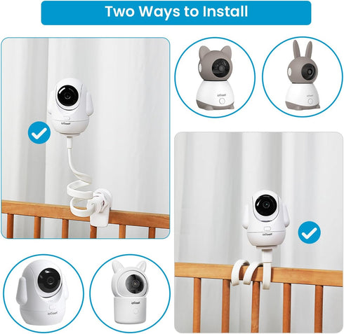 ieGeek 1T/4/5 1/4 21.6" Baby Monitor Mount Bracket for Baby Baby Camera Holder Holder with a Screw,with Flexible