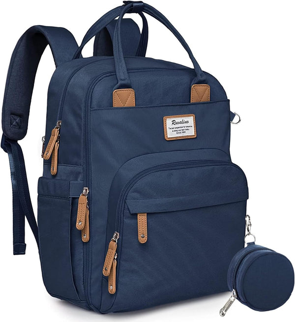RUVALINO Diaper Bag Backpack-Multifunction Baby Travel Bag with Changing pad, Insulated Bottle