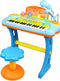 Kiddie Play Kids Piano Keyboard with Microphone and Stool 37 Key Electronic