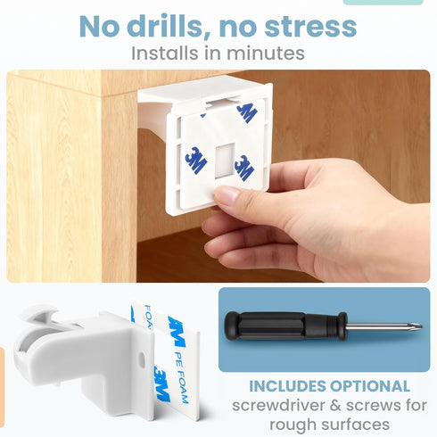 SafeBorn Born to be safe SafeBorn Baby Safety Kit Baby Proof Cabinet Locks, Magnetic Cabinet Locks, Child Safety Outlet