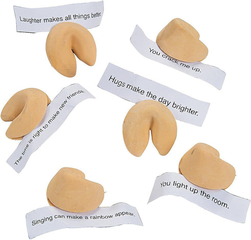 Fun Express Set of 24 Fortune Cookie Erasers for Kids, Each with a Fun Positive Message, Chinese New Year Favors