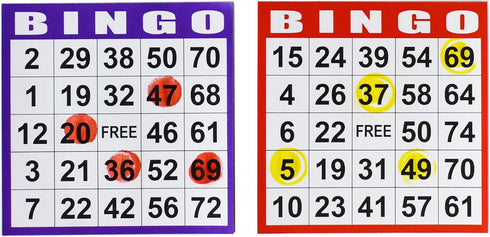 1 -100 10 SEETOOOGAMES Bingo Paper Game Cards - Card Books of Sheets