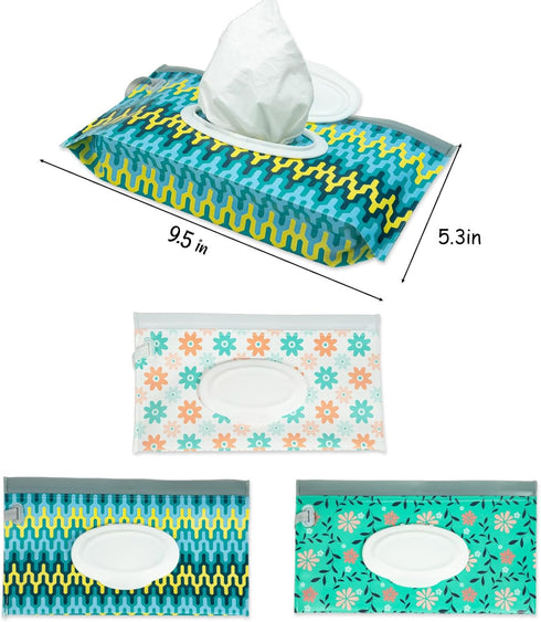 LOYMOK 3 Pack On The Go Wipes Dispenser,Refillable Baby Wipes Container for Travel, Baby Wipes Container Travel, Wet