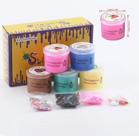 5 Pack Butter Slime Kit - Non Sticky, Super Soft Sludge Toy, Birthday Gifts for Kids, Party Favor for Girls & Boys