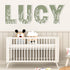 12 Inch Layered Large Wooden Letters for Wall Decor, Flowered Paintable Wooden Nursery Letters for Crafts Wood Alphabet