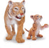 Gemini&Genius Tiger Toy Figures for Kids, Safari Animal Action Figures with Cub, Great for Gifts and Party Favors