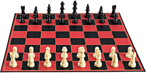 Classic Chess Board Game by Point Games - 15 Inch Super Durable Folding Set for Adults and Kids