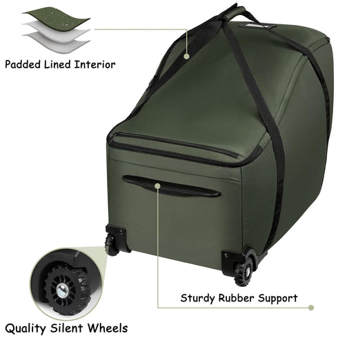 SCTEL Infant Car Seat Travel Bag for Airplane Compatible with Doona Car Seat Stroller and Base, Fit All Nuna Pipa Car