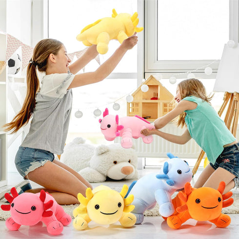 Libima 5 Pcs 12 Inch Axolotl Plush Toys, Cute Soft Stuffed Animal Plushies for Birthdays and Home Decoration