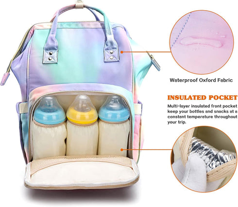 Backpack Backpack Diaper Bag for Mom & Dad, Multifunction Waterproof Baby Changing Bags, Large Nappy Bag