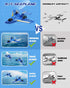 2.4Ghz 8-13 Gyro/Lights/2 ANTSIR Remote Control Airplanes for Kids RC Water Plane Gifts for Boys Age Year Old Easy