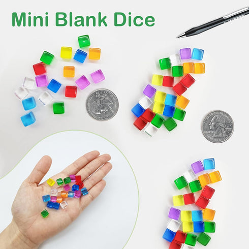 Generic 8mm 160 Set Mini Dice Acrylic Cubes, Pcs Colored Dice for Board Game Tokens, Tabletop Gaming Pieces & DIY