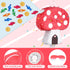 Charniol Mushroom Pinata with Stick and Blindfold, Paper, Baby Shower, Fantasy Theme Decoration