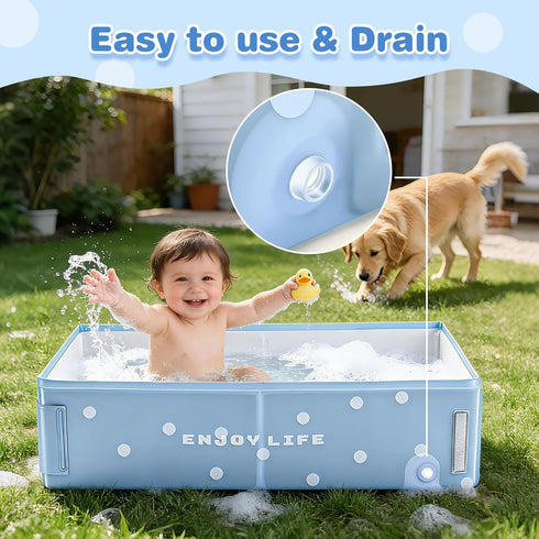 1-8, Toddler Bath Tub for Shower, Foldable Baby Bathtub, Portable Kids Bathtub & Collapsible Bathtub for Toddlers