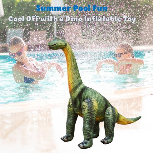 Jet Creations Inflatable Brachiosaurus Dinosaur, Giant 49" Blow-Up Toy for Summer Beach Days