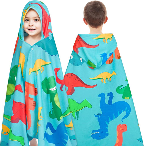 06 55" 28" Swimming Basumee Toddler Bath Towels with Hood for Years x Soft Absorbent Hooded Kids Bath Towel with Button