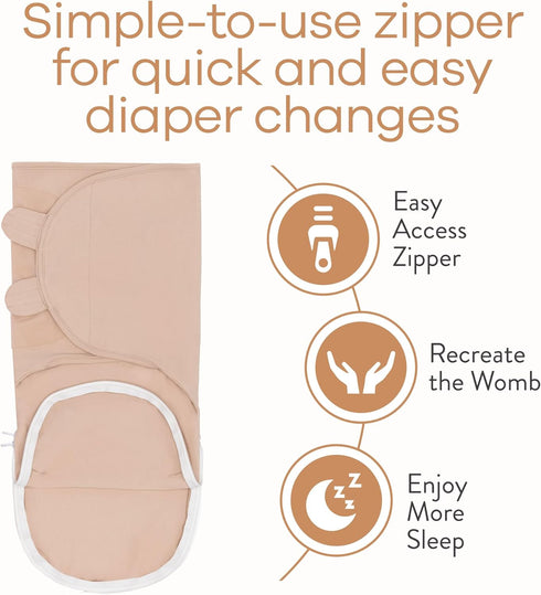 Set Soft Muslin Crib Sheet & Swaddle Blanket with Zipper