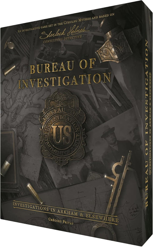 Bureau of Investigation: Investigations in Arkham & Elsewhere Board Game, Cooperative Mystery Game for 1-8 Players
