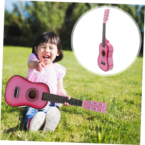 Toddler Toys 23 Inch Acoustic Guitar, Folk Vintage Stringed Instrument Wooden Guitar Birthday Present