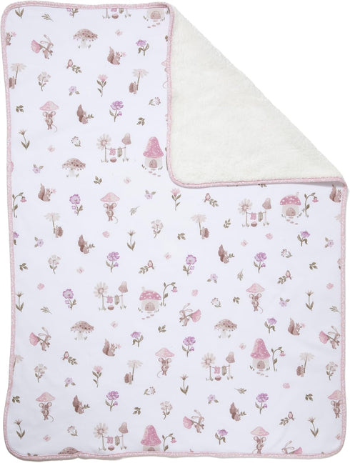 Living Textiles Jersey Sherpa Blanket - Mushroom House