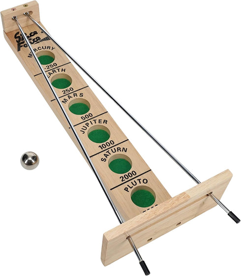 WE Games Shoot the Moon - Classic Solid Wood Rolling Ball Game
