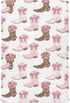 Pfrewn Crib Sheets for Boys Girls Cowgirl Boot Pink Fitted Crib Sheet