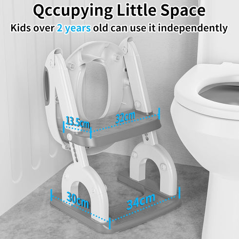 KYYOKE 2 1 Potty Training Toilet, Adjustable Toddler Toilet Seat and Step for Kids, in Toilet Steps for Toddlers,Non