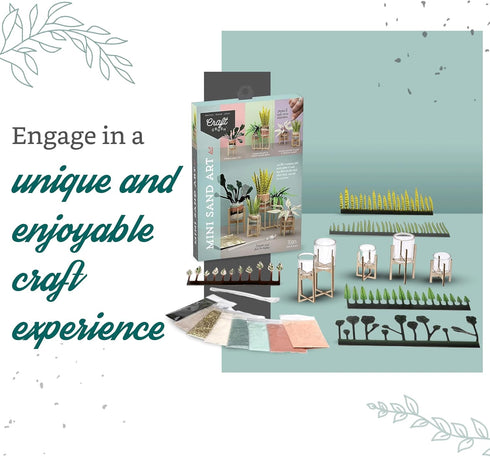 DIY Faux Plant Sand Art Kit - Creative Home Decor for Your Workspace