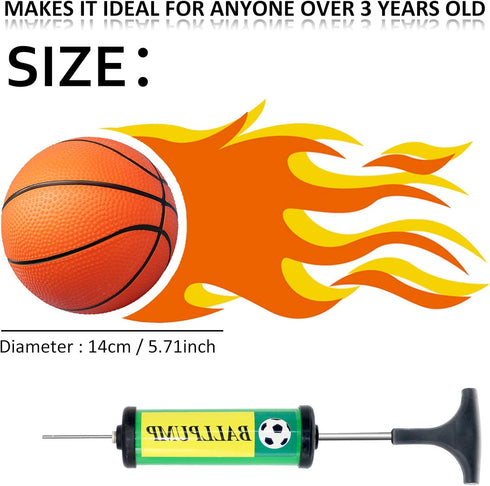 40Pcs 5" Mini Basketball Balls Bulk, Small Basketball Set with Pump for Indoor/Outdoor Games & Party Favors