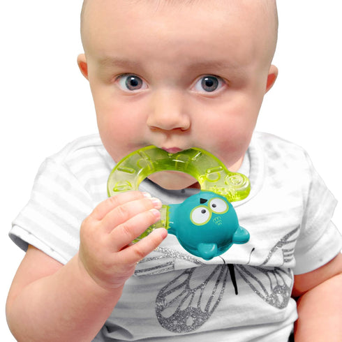 bbluev - Guemi - Chillable Textured Teething Toy (Owl, Lime)