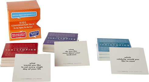 TableTopics Kids Conversation Pack - 120 Cards for Family Play Together, Boxed Set of 3 Topics