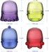 Set 4 Ubbi Translucent Interchangeable Bath Toys for Baby and Toddler, Colorful Mix and Match Baby Bathtub Toys