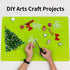 Extra Large Green Silicone Table Mat, Waterproof Protector for Crafts, Kids Dinner Placemat, Kitchen Pastry Rolling