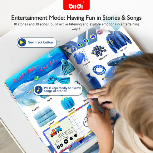 3+ Zone,4 Pens,600+Sound Interactive Talking Activity Book,English Word Sound Book for Kid Age Year Old,Sensory Autism