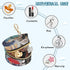YETTASBIN Funny Cat Portable Pacifier Holder Case with Metal Hook Buckle & Zipper for Diaper Bag and Stroller