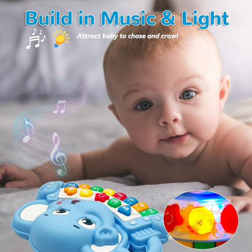 AZJMTLW 18+ Baby Music Toys for Toddlers, Light Up Music Baby Toys for Months Early Learning Educational Piano Keyboard