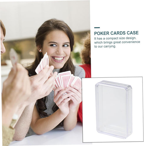 12pcs Clear Plastic Poker Box Organizer - Game Card Holders for Bridge Decks and Poker Cards Storage