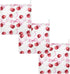 Msyxl 3 Pack 12x12in Watercolor Cherry Pattern Baby Washcloths Soft Face Towel Absorbent Bath Wash Cloths for Newborn