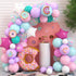 Levfla 100 PCS Donut Balloons Garland, Pastel Decoration Kits for Kids Birthday Party, Photo Props