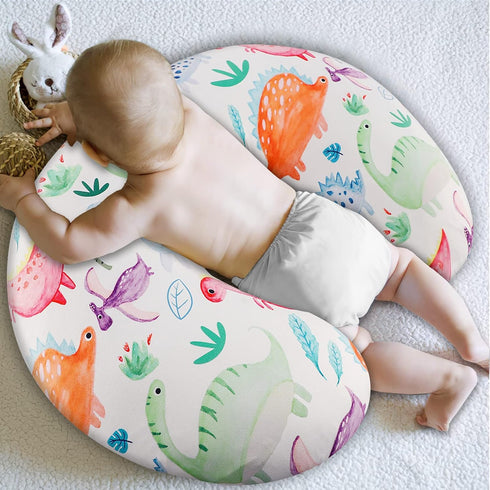 Set 2Pack Dinosaur Nursing Pillow Cover Baby Boys & Girls, Twins Breastfeeding Pillow Slipcover Cushion Cover, Soft